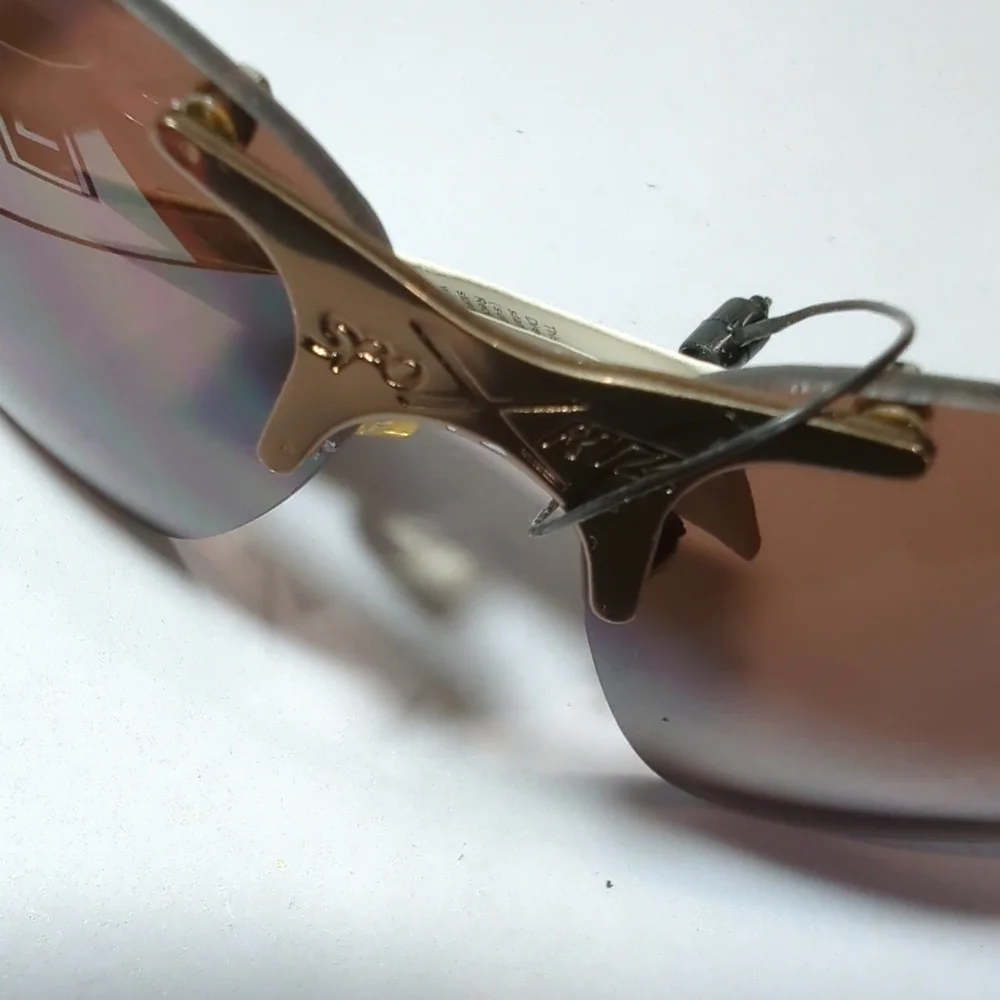 Xsportz™ Comfortable Wrap-around Rimless Sunglasses Brown NWT
